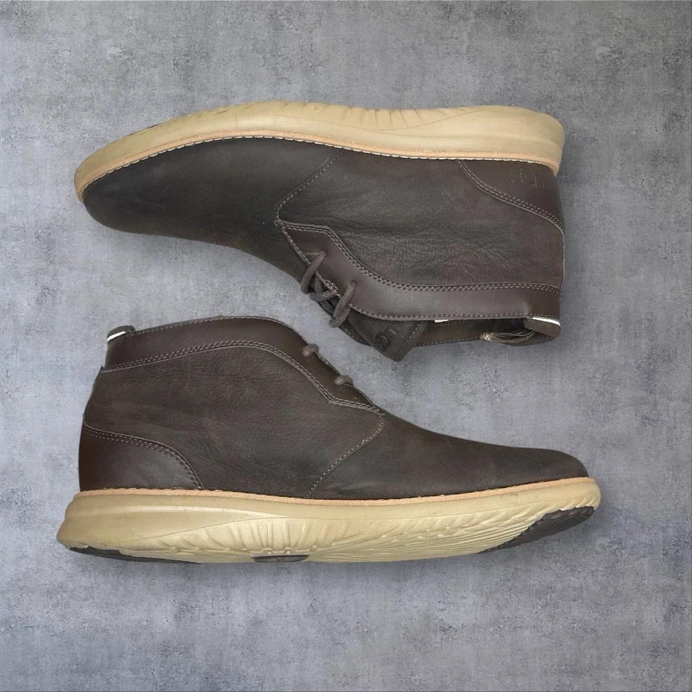 Ugg Union Chukka Brown Suede Leather Boots Mens 10‎ Waterproof Treadlite Comfort